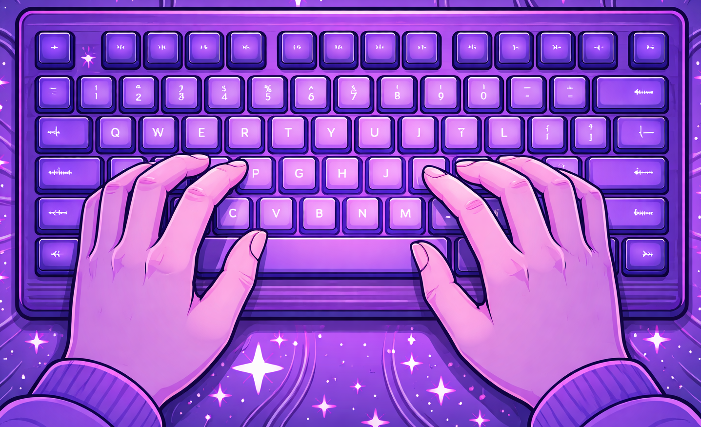 Typing at a login screen